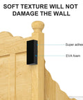 20 Pack Headboard Stoppers For Wall Cushioned EVA Foam Protectors with super adhesive installed on wooden bed frame