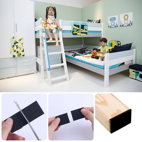 20 Pack Headboard Stoppers For Wall Cushioned EVA Foam Protectors With 20mm And 3mm Thick Bumper Pads installed on furniture corner