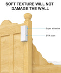 12 Pack EVA Foam Headboard Wall Protectors For Bed Frames Anti Shake Bumpers And Noise Reducers installed on wood headboard