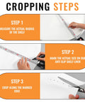 Cropping steps for Two Pack 31 Inch EVA Lazy Susan Shelf Liners Non Adhesive Protection Mats for easy installation.