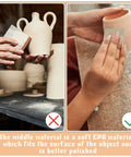 Double Sided Sanding Pads Kit 30 Pcs 2x2 In For Plastic And Acrylic Grit 320 600 used on ceramic vase