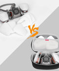 Durable hard EVA travel case protects your reusable half mask respirator 6100 6200 series and accessories during transport and storage