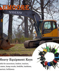50 Piece Heavy Equipment Keys Master Set For Construction Ignition Keys Cat Caterpillar John Deere Case Volvo Komatsu with excavator