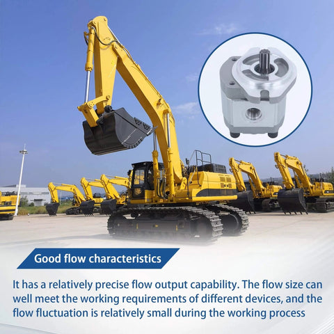 Excavator with WFLNHB 96193GT 96193 Function Pump Hydraulic Gear Pump Replacement for Genie Lift in background