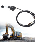 Universal Two Point Five Meter Excavator Throttle Cable Kit Manual Wire With Black Knob PU Cable And Stainless Steel Joints for heavy equipment