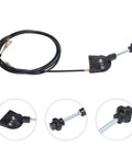 Universal Two Point Five Meter Excavator Throttle Cable Kit Manual Wire With Black Knob PU Cable And Stainless Steel Joints
