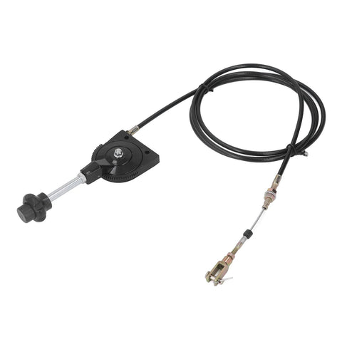 2.5m Quick Response Excavator Throttle Cable For EX230 Replacement Easy Install PU Cable With Stainless Joint shown extended