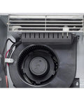 Radiance 80 CFM Exhaust Bathroom Fan With Quiet Operation And Built In Thermostat Heater, Energy Efficient Brushless DC Motor Delivers Ultra Low Noise And Long Lifespan From Delta Breez shown from above, highlighting internal components.