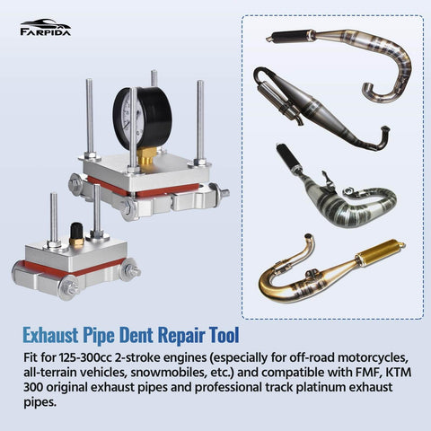 Two Stroke Exhaust Pipe Dent Repair Kit For 125cc To 300cc Two Stroke Motorcycles Mopeds Scooters ATVs And UTVs, tool view