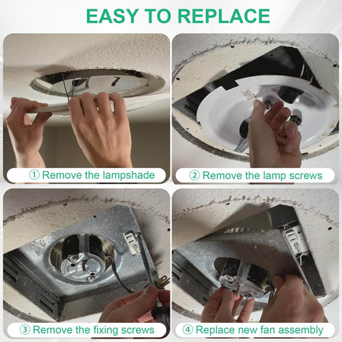 Installation process of Premium Replacement Exhaust Fan For Nutone 671 And 672 Series 9 Inch 3.5 Sones Model 671 672