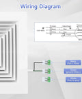 Ultra Quiet Bathroom Ceiling Exhaust Fan For Home Use 110 CFM 1.0 Sones 40 dB Fits 9.1 By 9.1 Inch Housing wiring diagram