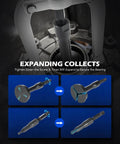 Blind Hole Collet Bearing Race and Seal Puller Extractor Kit demonstrating expanding collects mechanism, slide hammer pilot insert.