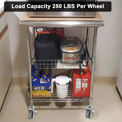 Utility cart with 3 Inch Expanding Stem Caster Wheels Set Of Four With Side Brake For Utility Carts Shopping Carts And Furniture Legs