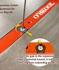 Miter Bar And Miter Slot Runner For Table Saw Sled And Crosscut Sled, 17 Inch 430mm Length, Premium Aluminum Alloy, showing adjustment collar