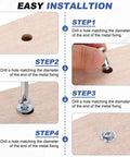 Installation steps for Expansion Rivet Nut Fasteners Set In 25 Pieces M8x21mm Jack Nuts For Hollow Walls.