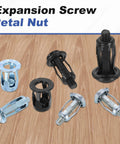 Expansion Rivet Nut Fasteners Set In 25 Pieces M8x21mm Jack Nuts For Hollow Walls Carbon Steel With Zinc Finish Threaded Insert