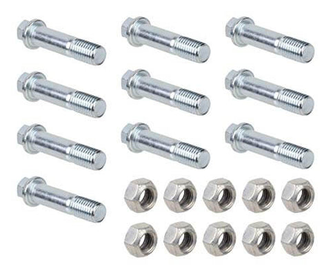 Exposed Bolt Fastener Set For 1015G Gear Coupling, Falk Lifelign Compatible Rexnord Hardware, shown with bolts and locknuts