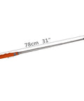 Extendable magnetic pick up tool extends to 31 inches and pulls up to 20 pounds, showing cushioned grip and telescoping design.