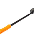Extendable 40 inch magnetic pickup tool with a 50 lb pull enables safe retrieval of metal debris, shown extended with orange handle.