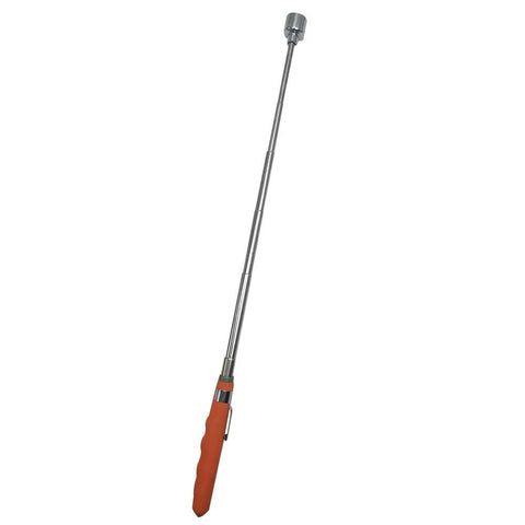 Extendable magnetic pick up tool extends to 31 inches and pulls up to 20 pounds, with cushioned grip ideal for hard to reach spots