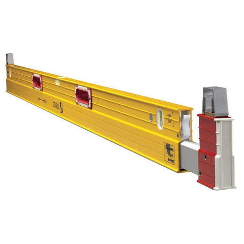 Extendable Plate Level For 6 To 10 Feet With Removable Standoffs And Extra Long Spirit Level In Yellow For Tall Walls Doors Pro Grade Stabila