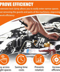Extension Clamp Wrench Extender Tool in use under car hood with visible hand demonstrating reach in tight spaces.