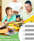 Family working on DIY project with 4 Pack Extension Springs With Hook Ends Three Eighths Inch By Six And One Half Inch Stainless Steel Heavy Duty
