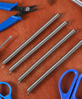 4 Pack Extension Springs With Hook Ends Three Eighths Inch By Six And One Half Inch Stainless Steel Heavy Duty For Machinery Repair