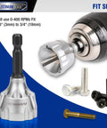 External Chamfer Deburring Tool With YG8 Carbide Blade And Quick Release Hex Shank for burr removal on various bolts and rods.