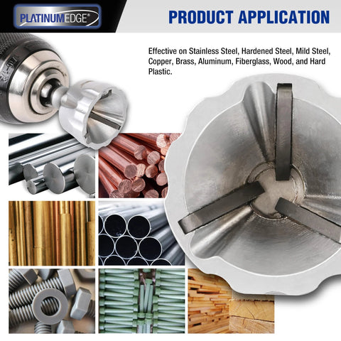External Chamfer Deburring Tool With YG8 Carbide Blade And Quick Release Hex Shank for metal, wood, and plastic burr removal