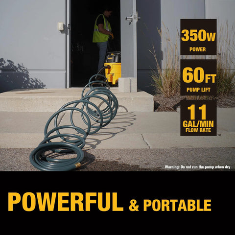 External Pump Accessory For Wet Dry Vacs That Reaches Hard To Reach Areas Dewalt DXVPA101 Compatible with coiled cord on ground
