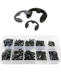 580 Pcs External Retaining Ring Kit M1.5 To M10 Carbon Steel Circlips Snap Rings And Washers For Gears And Axles, 10 Size Assortment With 4mm To 20mm OD