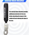 11 Foot Web Self Retracting Lifeline With No Tangle Lightweight Housing SRL External Shock Absorber showing its protective design