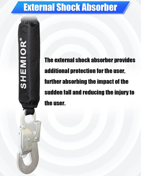 11 Foot Web Self Retracting Lifeline With No Tangle Lightweight Housing SRL External Shock Absorber showing its protective design