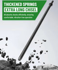 Extra Long 18 Inch Air Hammer Bit Set With 3/8 Inch Taper Punch And Spring 42CrMo Alloy Steel Point Tip Pneumatic Cold Chisel