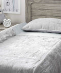 Bedroom with bed showing Extra Long Foam Bed Rails For Toddlers And Kids Water Resistant And Non Slip Guard Rails With Machine Washable Covers