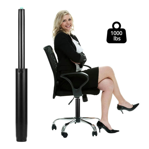 Extra Long Gas Lift Cylinder Replacement For Drafting Chairs And Bar Stools With 7.6 Inch Stroke, 1000 Lb Capacity, Class 4 Black