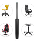 Extra Long Gas Lift Cylinder Replacement For Drafting Chairs And Bar Stools With 7.6 Inch Stroke, 1000 Lb Capacity, shown with chairs