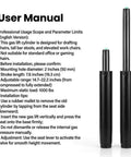 User manual and two extra long gas lift cylinders for drafting chairs; Extra Long Gas Lift Cylinder Replacement For Drafting Chairs And Bar Stools With 7.6 Inch Stroke, 1000 Lb Capacity, Class 4 Black, 14.7 Inch Collapsed And 22.2 Inch Extended, Universal 2 Inch Outer Diameter.