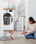 Extra Wide Baby Gate For Doorways And Bottom Of Stairs Adjustable From 29 To 38 Inches 30 Inches Tall With 6 Inch Extension