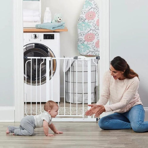 Extra Wide Baby Gate For Doorways And Bottom Of Stairs Adjustable From 29 To 38 Inches 30 Inches Tall With 6 Inch Extension