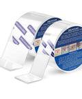 Front view of Extra Wide Double Sided Mounting Tape Heavy Duty Clear Adhesive Strips Removable For Pictures Frames Hangers Posters Carpets And More Nano Tape Sticky Tack 20 Feet Total 2 Pack