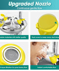 Industrial And Commercial 304 Stainless Steel Combination Emergency Eye Wash And Full Body Shower Station, nozzle close-up.