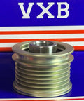 F-556533 Alternator Freewheel Pulley Fits BMW Mini Cooper - Citroën, metallic ribbed pulley on VXB branded background
