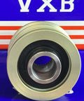 Front view of F-556533 Alternator Freewheel Pulley Fits BMW Mini Cooper - Citroën showcased on branded packaging.