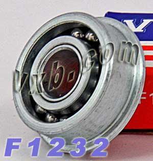 F1232 Unground Flanged Full Complement Bearing 3/8x1x7/16 Inch - VXB Ball Bearings