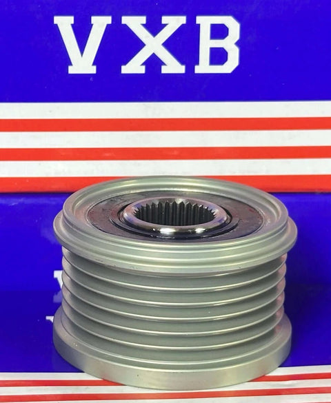 F-232369 Alternator Freewheel Clutch front view with grooved metal design