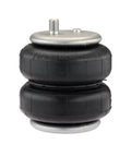 Rear air spring kit delivers up to 5,000 lb load support, absorbs road shock, reduces interleaf friction, and minimizes tire wear for 2017-2025 F250 F350 pickups, compatible with single or dual wheel configurations.