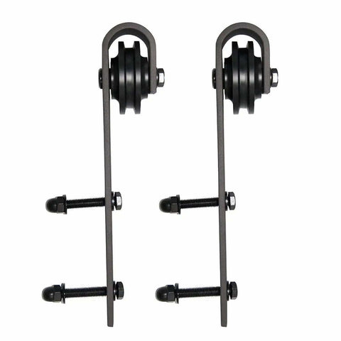 Barn Bypass Doors 36 By 84 With 6.6 Foot Hardware, heavy duty black sliding door hardware kit