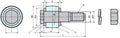 F5 NBK Bolt Set for FCL / FCLS Japan Made detailed technical drawing with dimensions.
